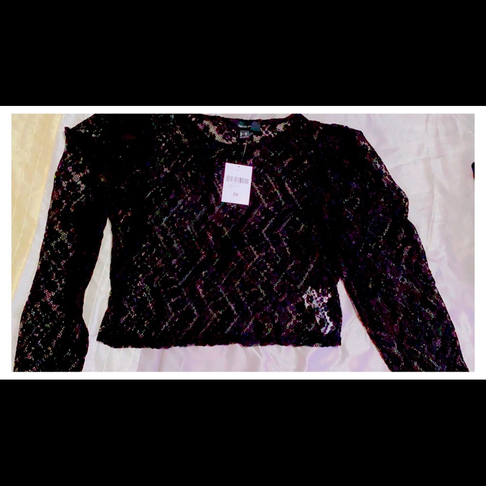 Black lace top. BNWT.